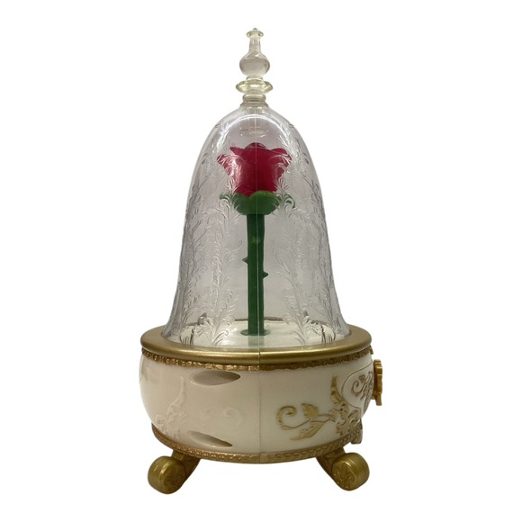 Disney Beauty and the Beast Lights & Music Enchanted Rose Jewelry Box with Ring - Picture 6 of 9